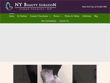 Tablet Screenshot of nybeautysurgeon.com